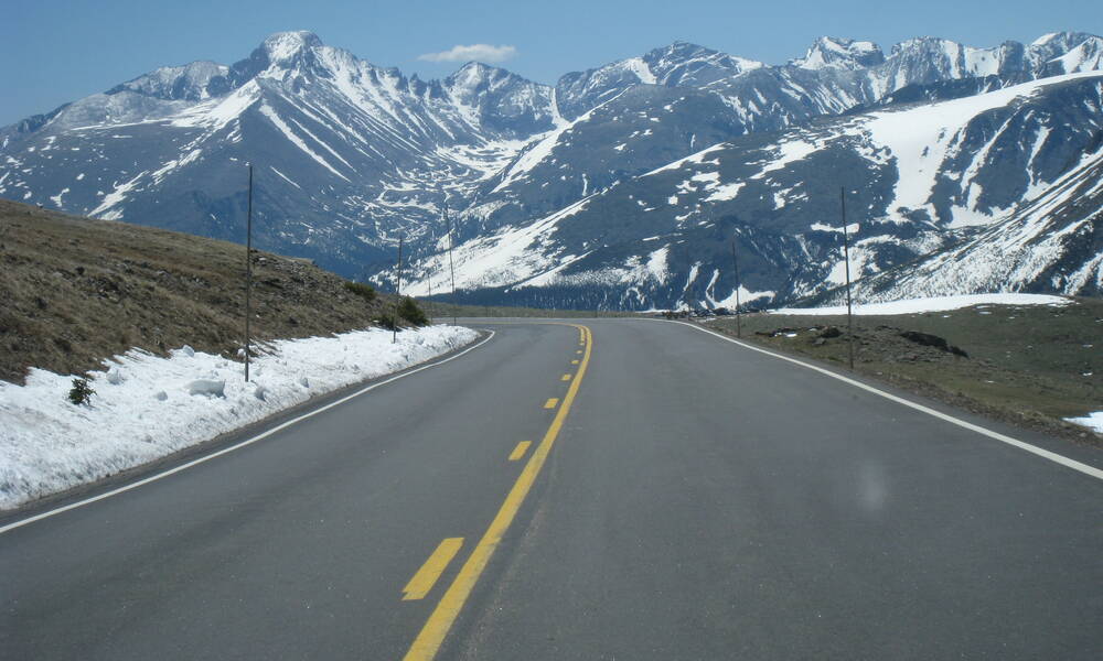 De Trail Ridge Road is een spectaculaire route door de Rocky Mountains van Colorado