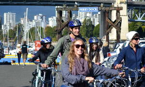 Vancouver fietsen door de stad