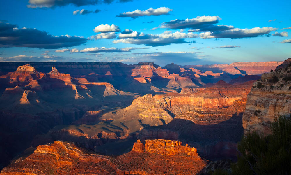 De Grand Canyon vanaf de South Rim