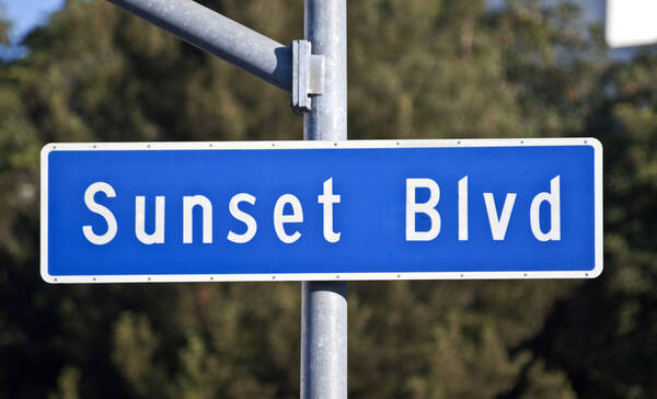 Sunset Boulevard in Hollywood, Los Angeles