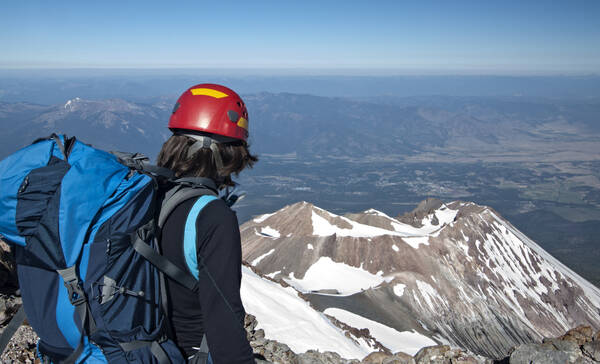 Bergbeklimmer op Mount Shasta in Californie
