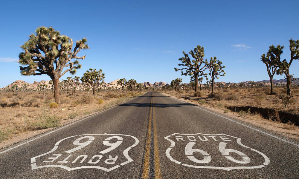 Route 66 rijden in Amerika