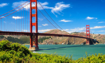 Golden Gate Bridge in San Francisco schittert in vele films