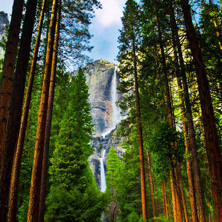 De Yosemite Falls in Yosemite National Park
