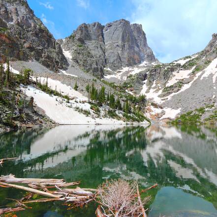 Het landschap van Rocky Mountain National Park in Colorado