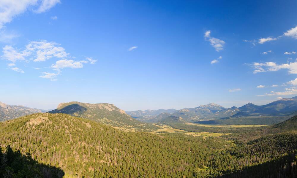 Many Parks Curve uitzichtpunt in Rocky Mountain National Park aan de Trail Ridge Road