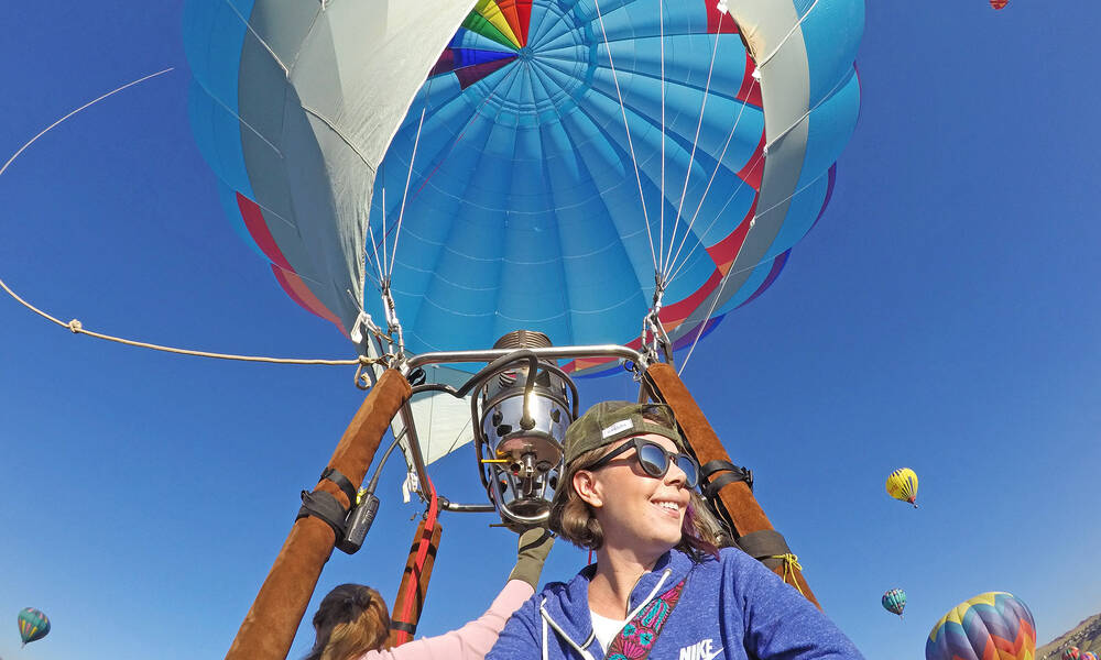Luchtballon varen in Nevada