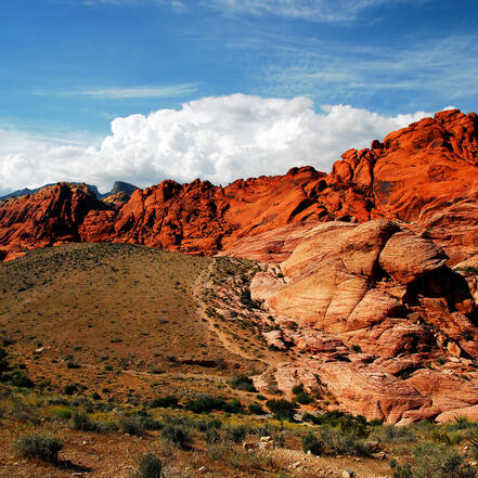 Het landschap van de Red Rock Canyon