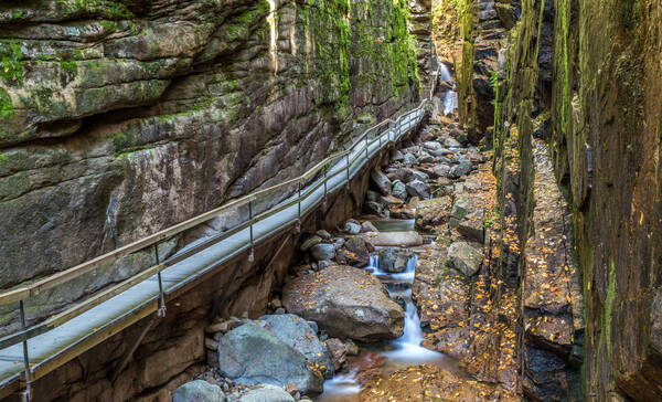 Franconia Notch State Park in the White Mountains van New Hampshire
