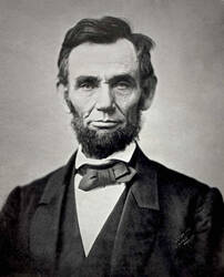 Portret van president Abraham Lincoln, president van de VS 1861-1865
