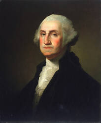 Portret van president George Washington, eerste president van de VS (1789-1797)