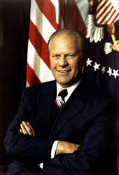 Portret van president Gerald Rudolph Ford, president van de VS (1974-1977)