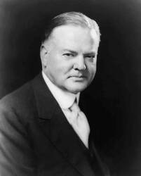 Portret van president Herbert Clark Hoover