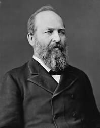 Portret van president James Abram Garfield, president in 1881