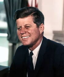 Portret van president John F. Kennedy, president van 1961-1963