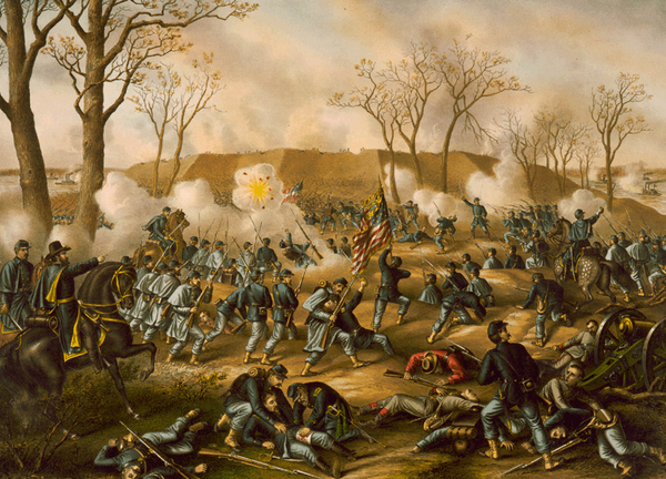Slag bij Fort Donelson onder leiding van Ulysses S. Grant