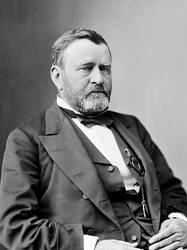 Portret van president Ulysses Simpson Grant, president van de VS van 1869-1877