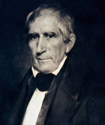 Portret van president William Henry Harrison, president van de VS in 1841
