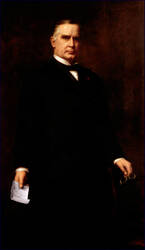 Portret van president Wiliam McKinley, president van de VS van 1897 tot 1901