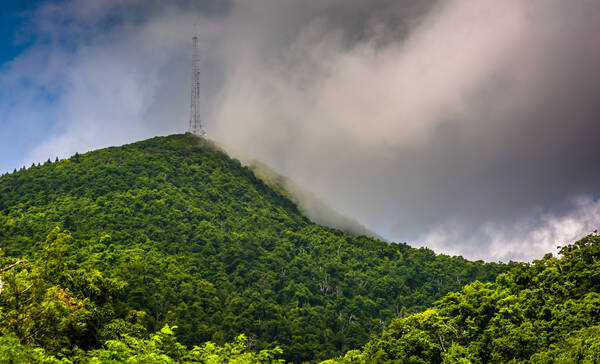 Mount Pisgah vanaf Blue Ridge Parkway, Virginia