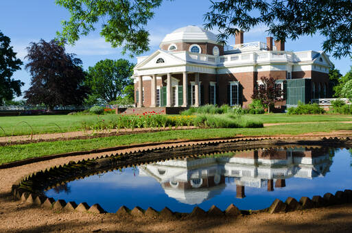 Monticello, het landgoed van president Thomas Jefferson in Virginia