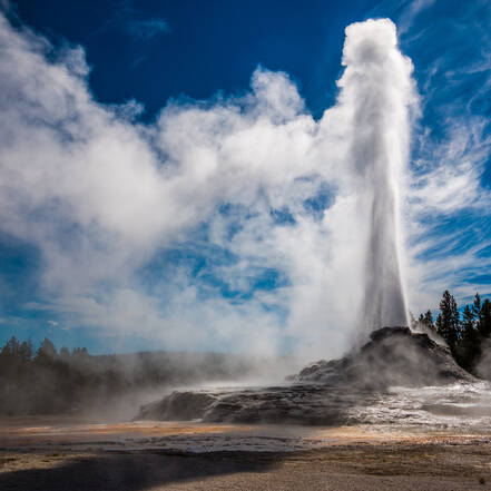 Yellowstone National Park in Wyoming, Castle Geyser