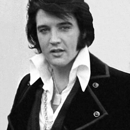 Portret van Elvis in 1970