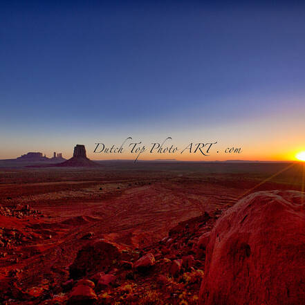 Zonsopkomst in Monument Valley