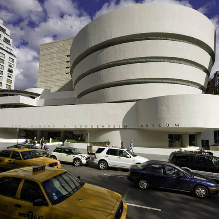 Guggenheim in New York werd ontworpen door Frank Lloyd Wright