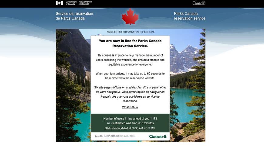 Campings reserveren bij Parks Canada