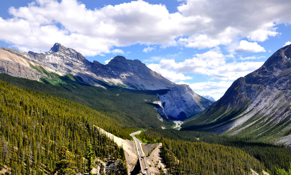 Icefields Parkway in West-Canada
