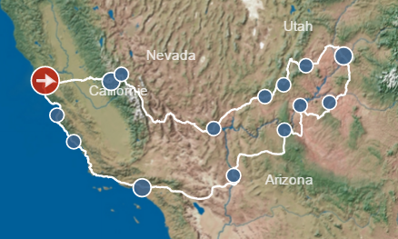 Route Best of the West door Zuidwest-Amerika