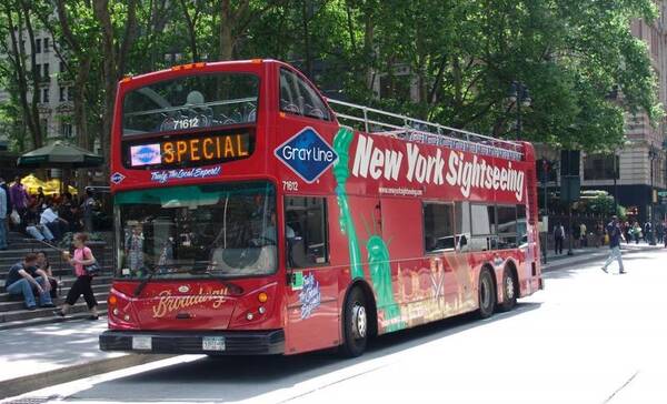 Hop on hop off bussen in New York City