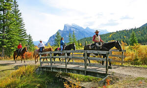 Paardrijden in de Rocky Mountains bij Banff