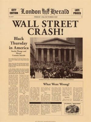 Krantenartikel Wall Street Crashl