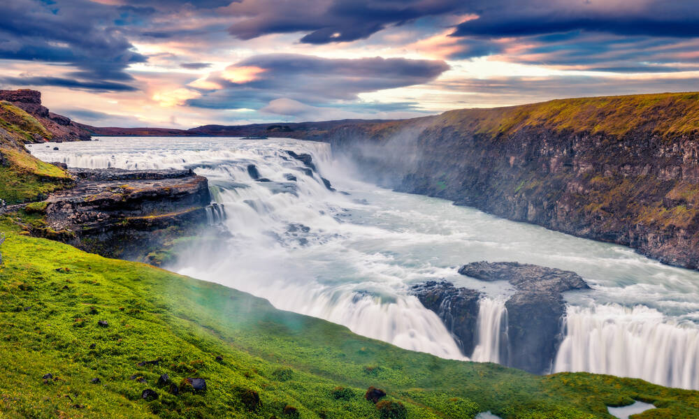 Gullfoss watervallen (Gouden Cirkel), IJsland