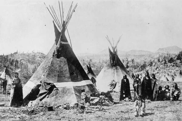 Shoshone in Wyoming rond 1870