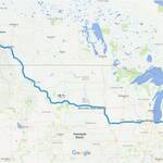 Route van Toronto naar Vancouver